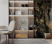 Gold and Black Marble Wall Panel 90x240cm