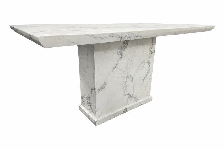 MB White Marble Dining Table 1.5m