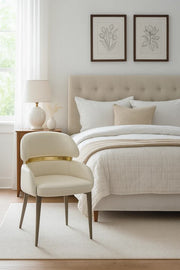 Madrid Cream Chair with Gold Legs