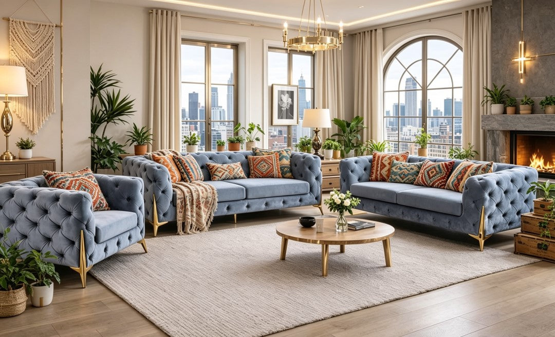 Paris Grey Shimmer 2 Seater Sofa