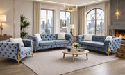Paris Grey Shimmer 2 Seater Sofa