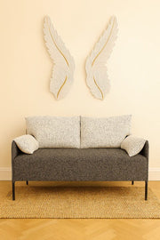 Roma Grey & Cream Mix 2 Seater Sofa