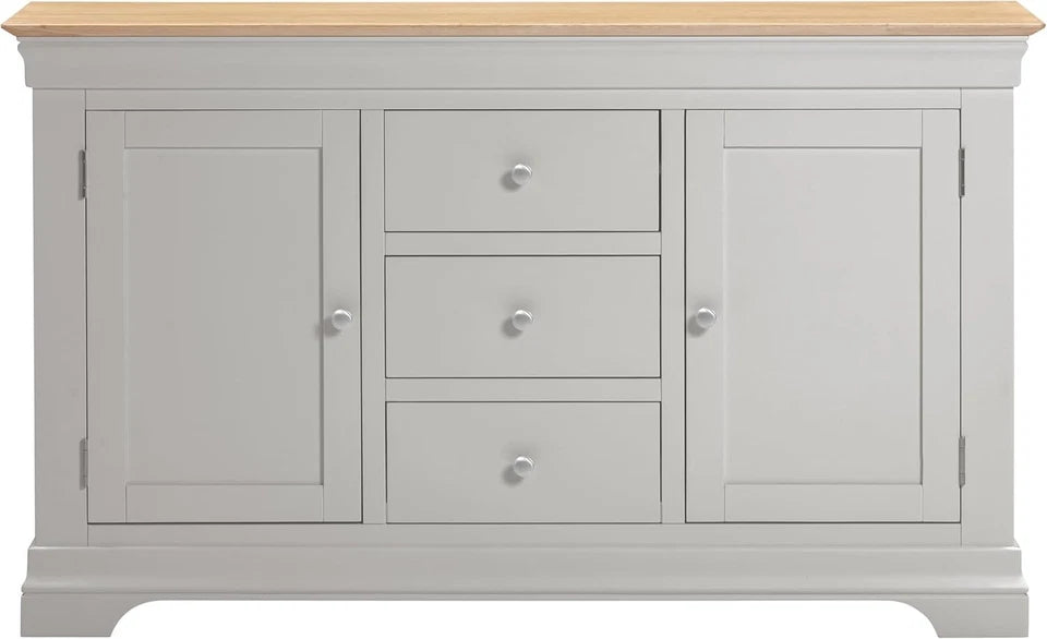 Bordeaux 2 Door 3 Drawer Sideboard Pebble Grey/Oak